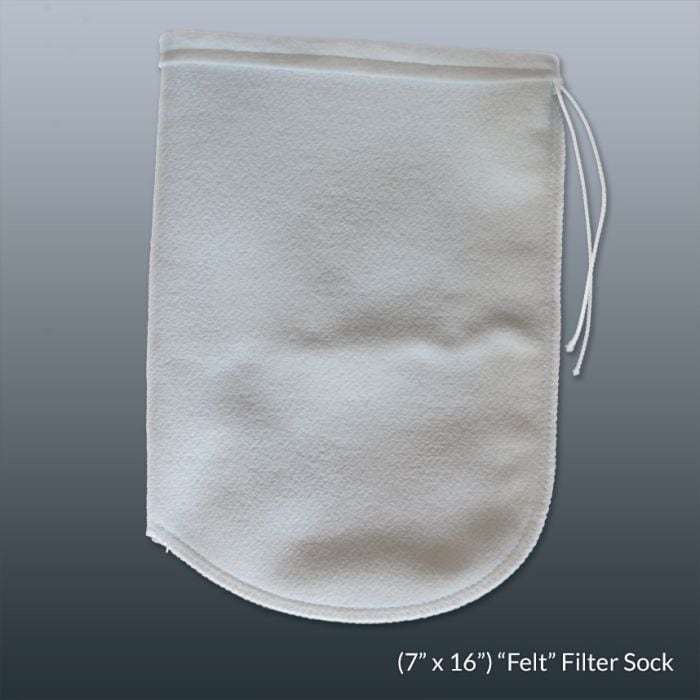 Felt Filter Sock 7 x 16in With Draw String