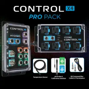 HYDROS Control X4 / XP8 PRO Pack with advanced aquarium monitoring, pH probes, temperature sensors, and WiFi-enabled control.