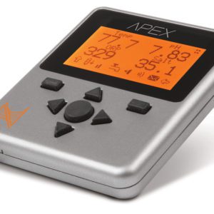 Neptune Systems Apex Display Module with mechanical buttons, backlit display, and alarm tones for aquarium monitoring