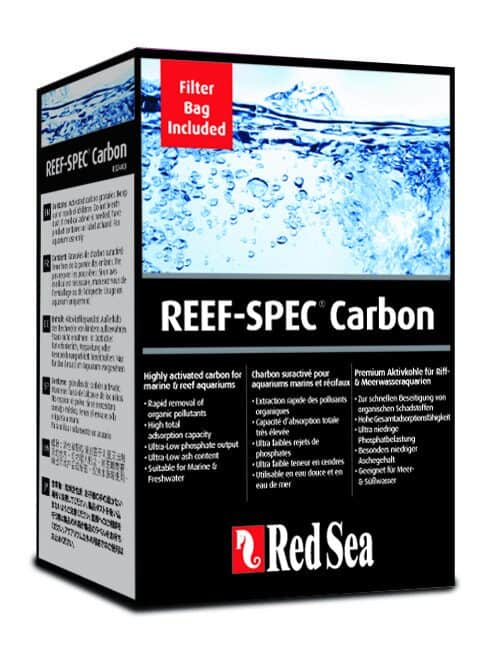 Red sea reef with spec carbon filter for unparalleled water clarity and purity in marine and reef aquariums.