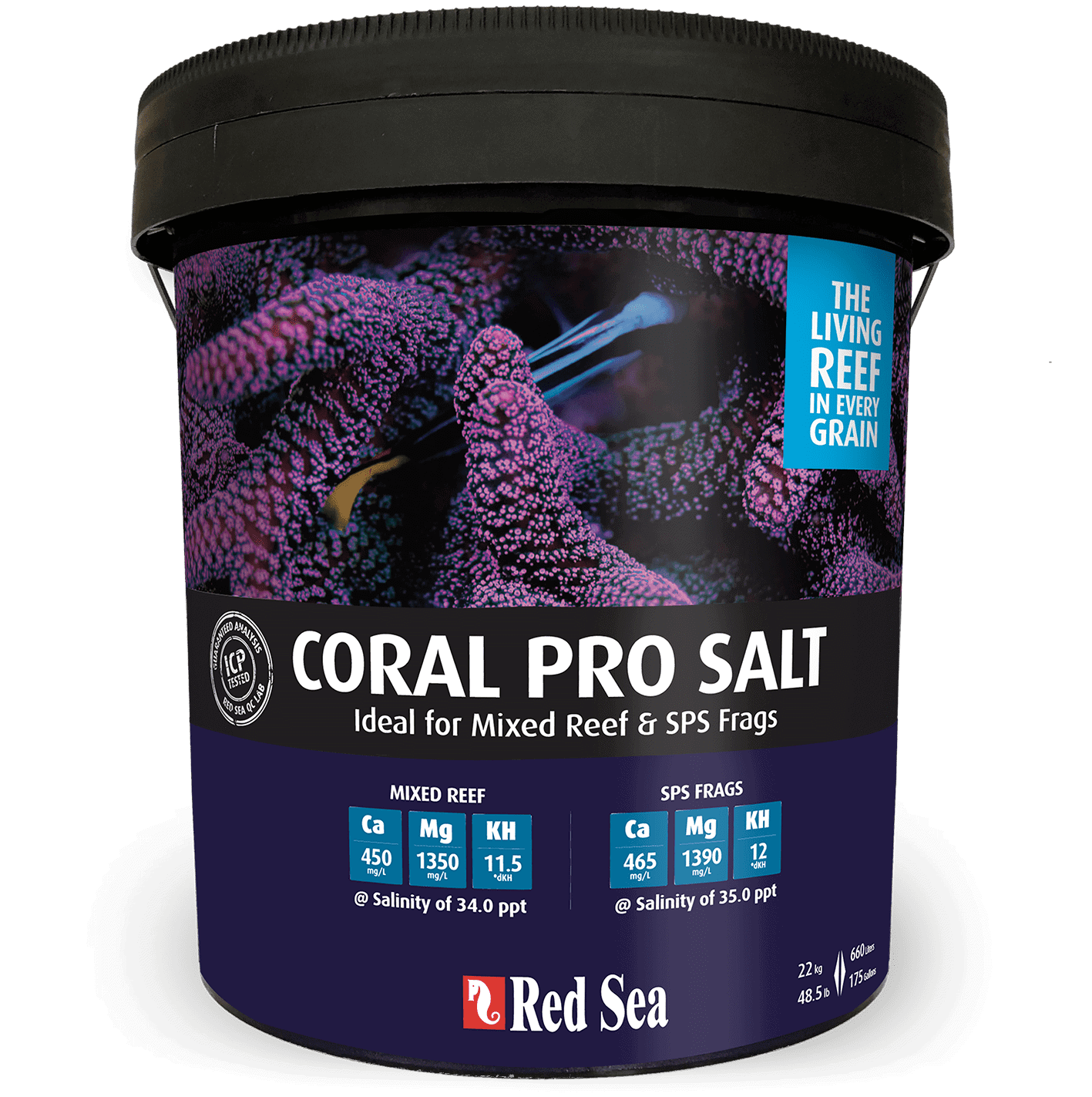 coral pro salt bucket large container