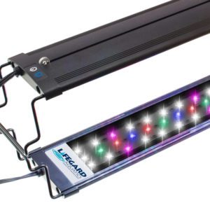 Lifegard FULL SPECTRUM LED Light (18") with adjustable brackets, providing full-spectrum lighting for freshwater and saltwater aquariums.
