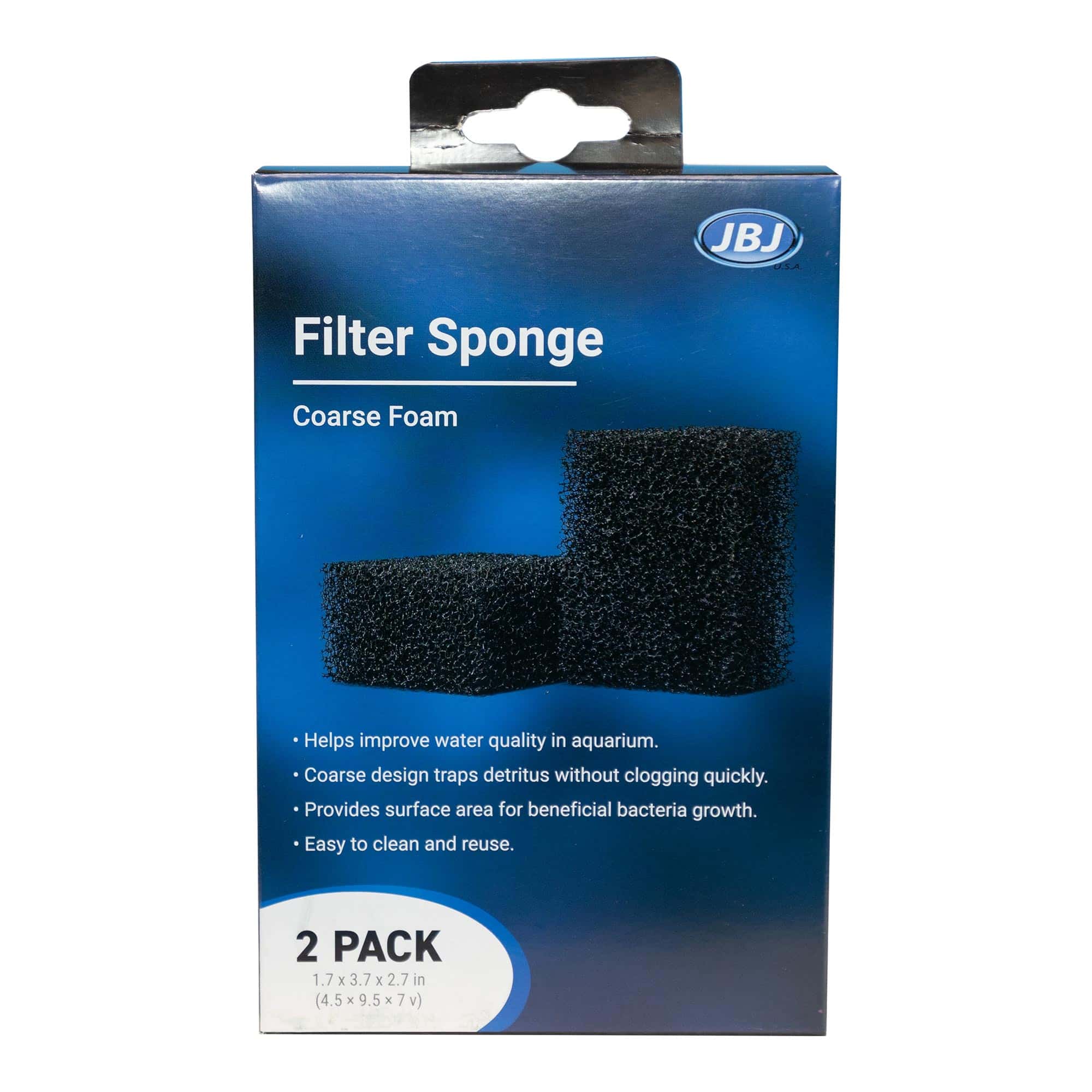 Aquarium Sponge Filter for 24G Nano Cube by JBJ Aquarium with a porous surface for filtration in small nano tank setups