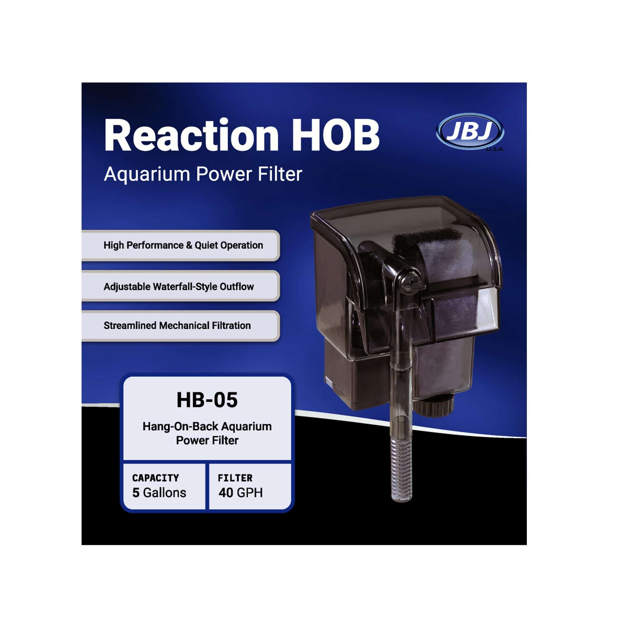 Reaction Aquarium Power Filter - up to 5g