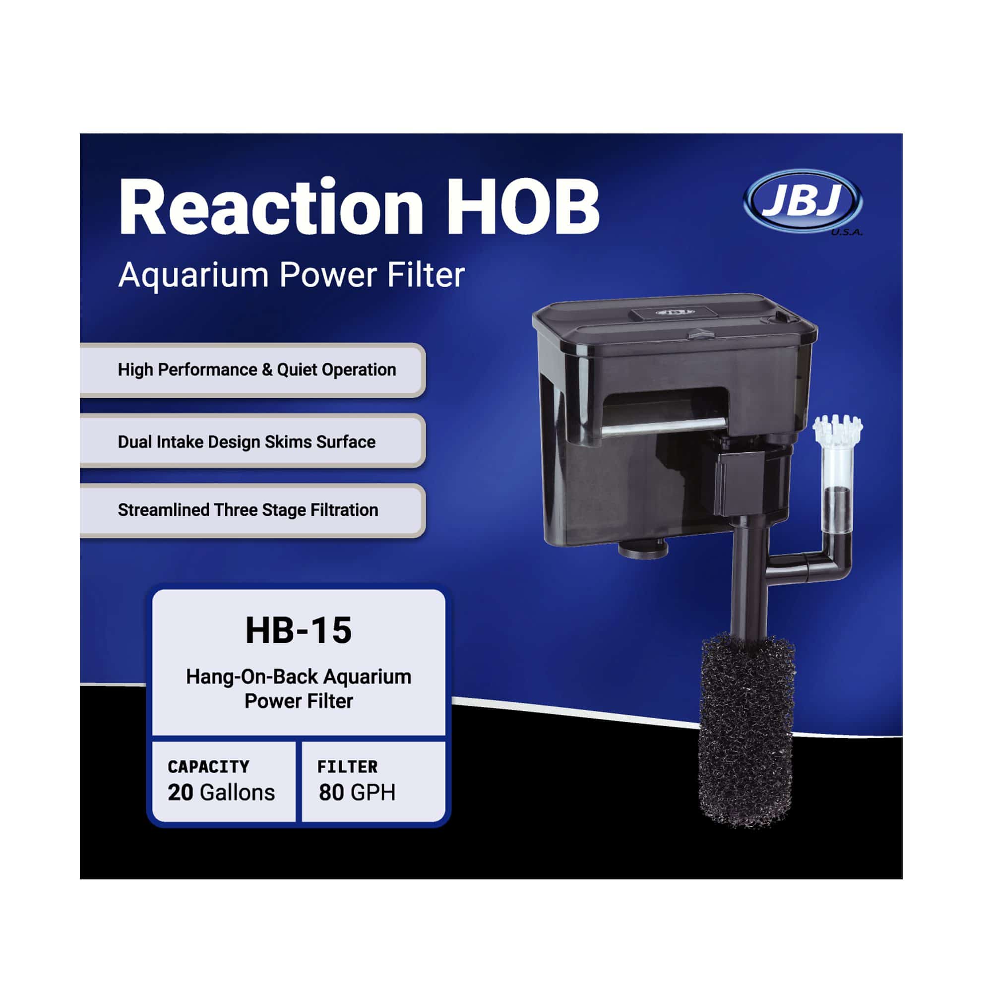 Reaction Aquarium Power Filter - up to 20g