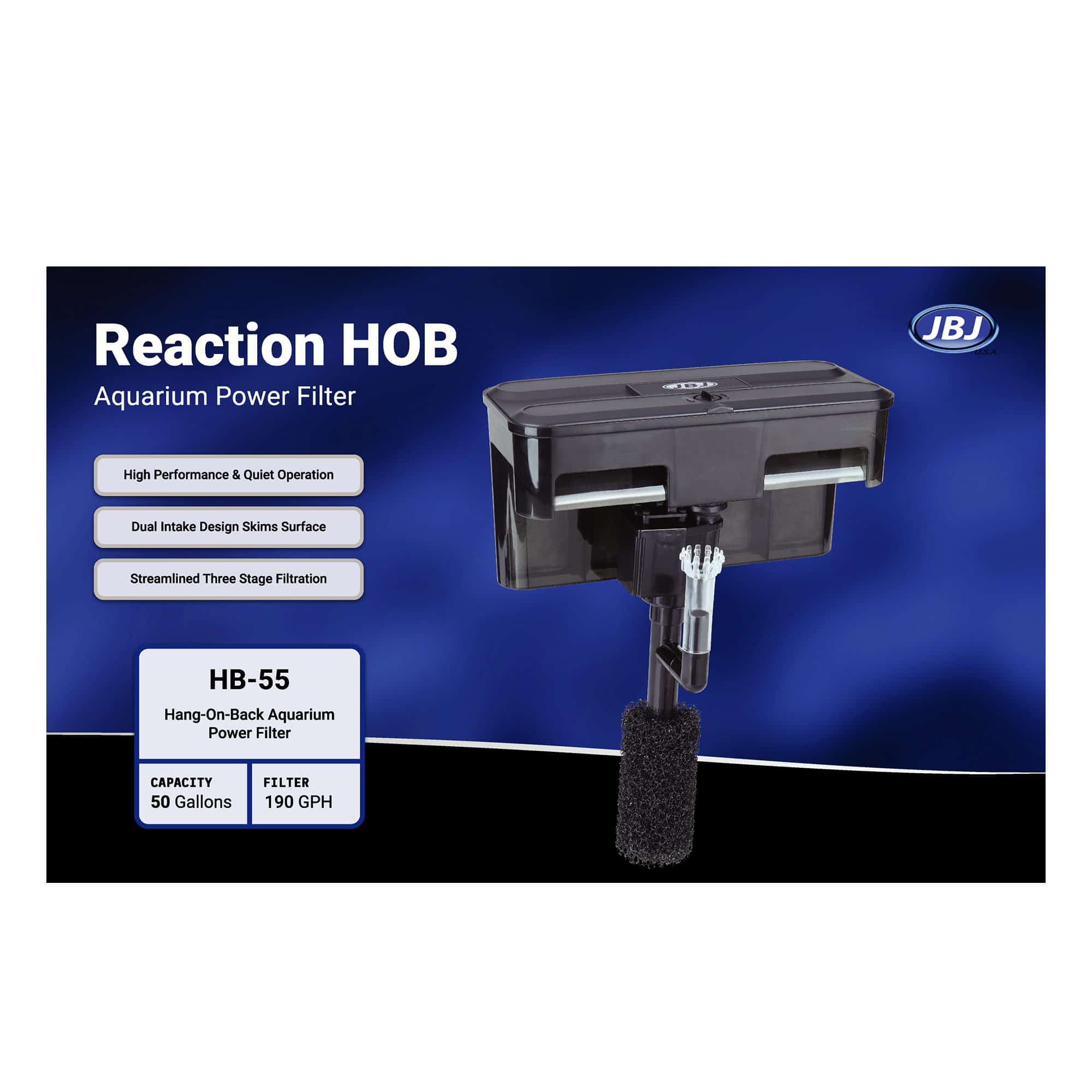 Reaction Aquarium Power Filter - up to 50g