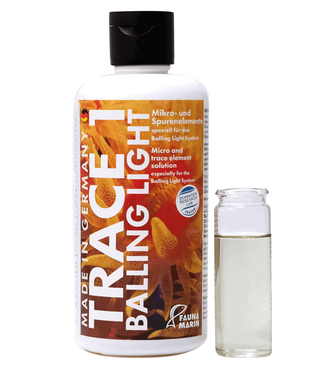 Balling Trace 1 Color & Grow by Fauna Marin, a coral color enhancement supplement with essential trace elements for reef aquarium health and growth.