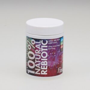 One jars of Fauna Marin ReBiotic 100% Natural 100 ml, an aquarium water treatment with beneficial microorganisms.