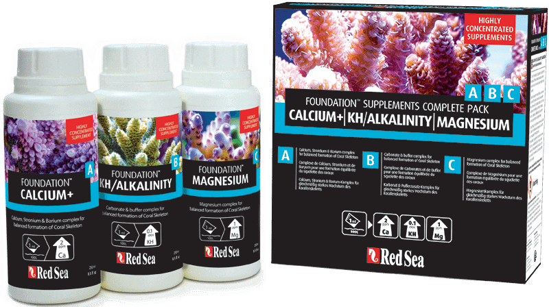 Calcium+, KH/Alkalinity & Magnesium (Foundation A/B/C). Pack of 250ml X 3