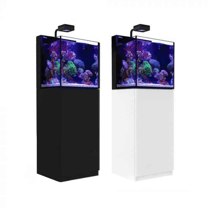 Red Sea Max Nano all-in-one reef aquarium with built-in filtration, auto top-off system, and customizable lighting options for vibrant coral growth.