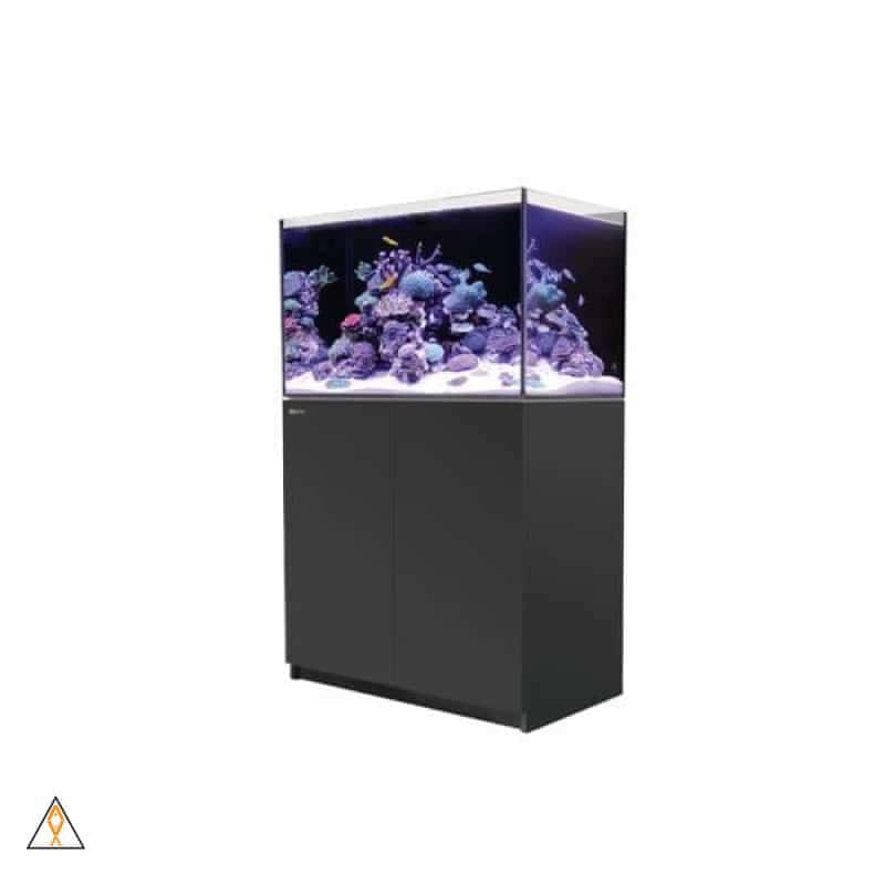 Red Sea Reefer XL300 G2+ Deluxe System in Black with ultra-clear glass, ReefLED lighting, and a durable plywood cabinet.