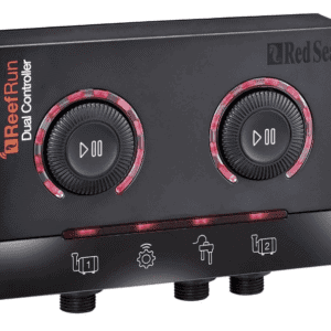 ReefRun Dual DC Pump Controller. displaying custom flow settings for precise aquarium water movement.