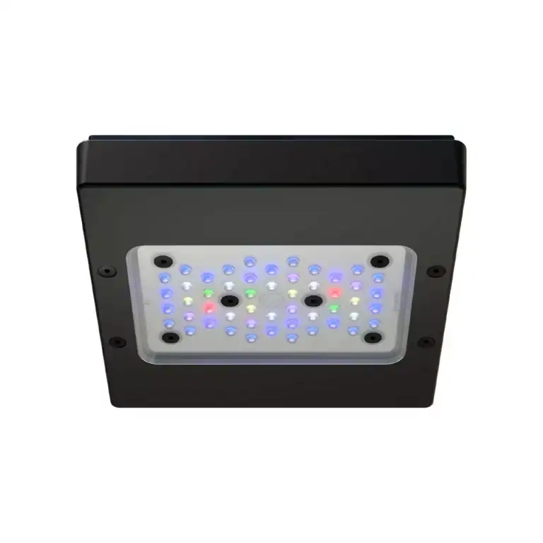 Radion XR15 G6 Pro LED Light Fixture with HEI2 optical system, deep UV spectrum, and Mobius app control for reef aquariums.