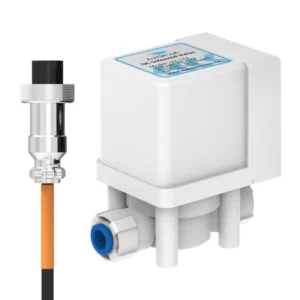 HYDROS DC Solenoid Water Valve for RO/DI systems, featuring a ¼" Push-Connect tubing connection and seamless integration with HYDROS controllers.