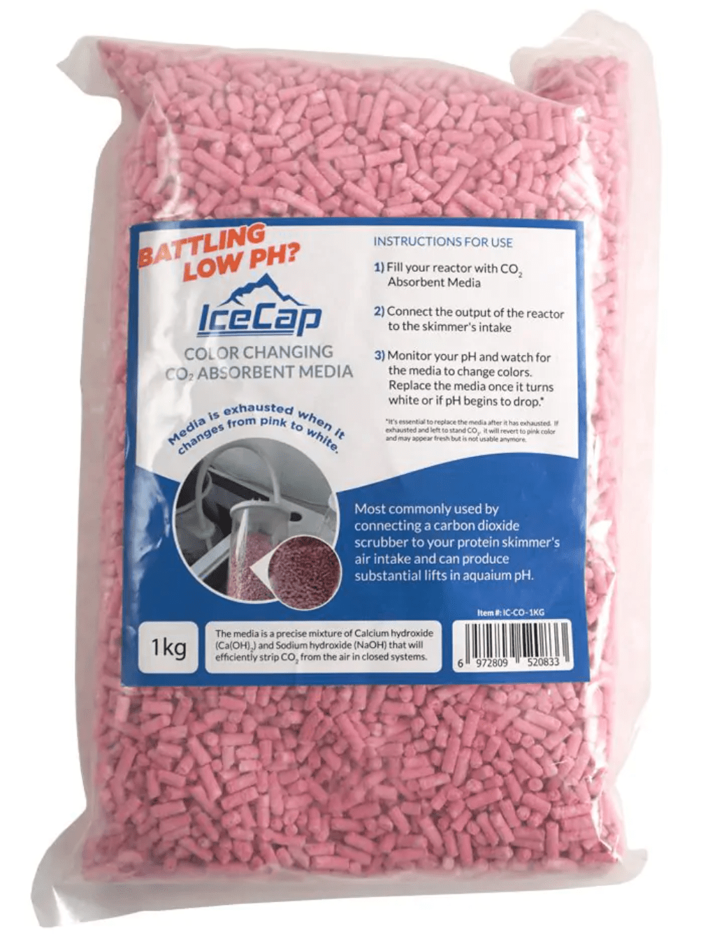 IceCap CO2 absorbent media packaging