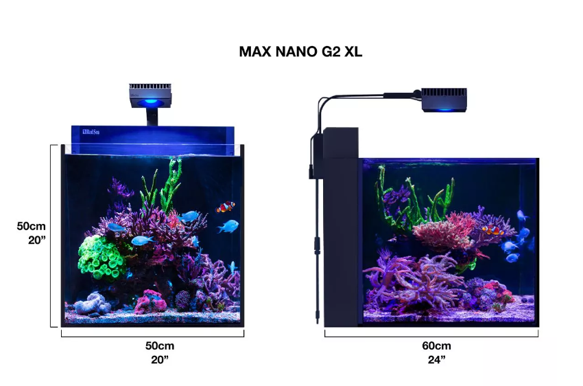 Red Sea MAX NANO G2 XL Aquarium 33 Gallon Black Cabinet