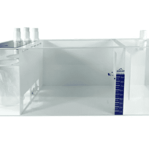 IceCap 39 Reef Sump V2 with durable acrylic design, adjustable water depth, triple intake drains, and equipment-friendly compartments.