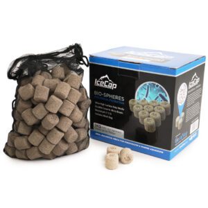 Bio FIlter Media sphere 1 KG by IceCap with ceramic pellets for biological filtration in aquariums and ponds up to 750 gallons.