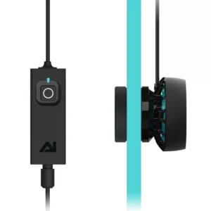 AI Nero 3 submersible pump attached to aquarium side glass with its magnetic mount and broad flow output.