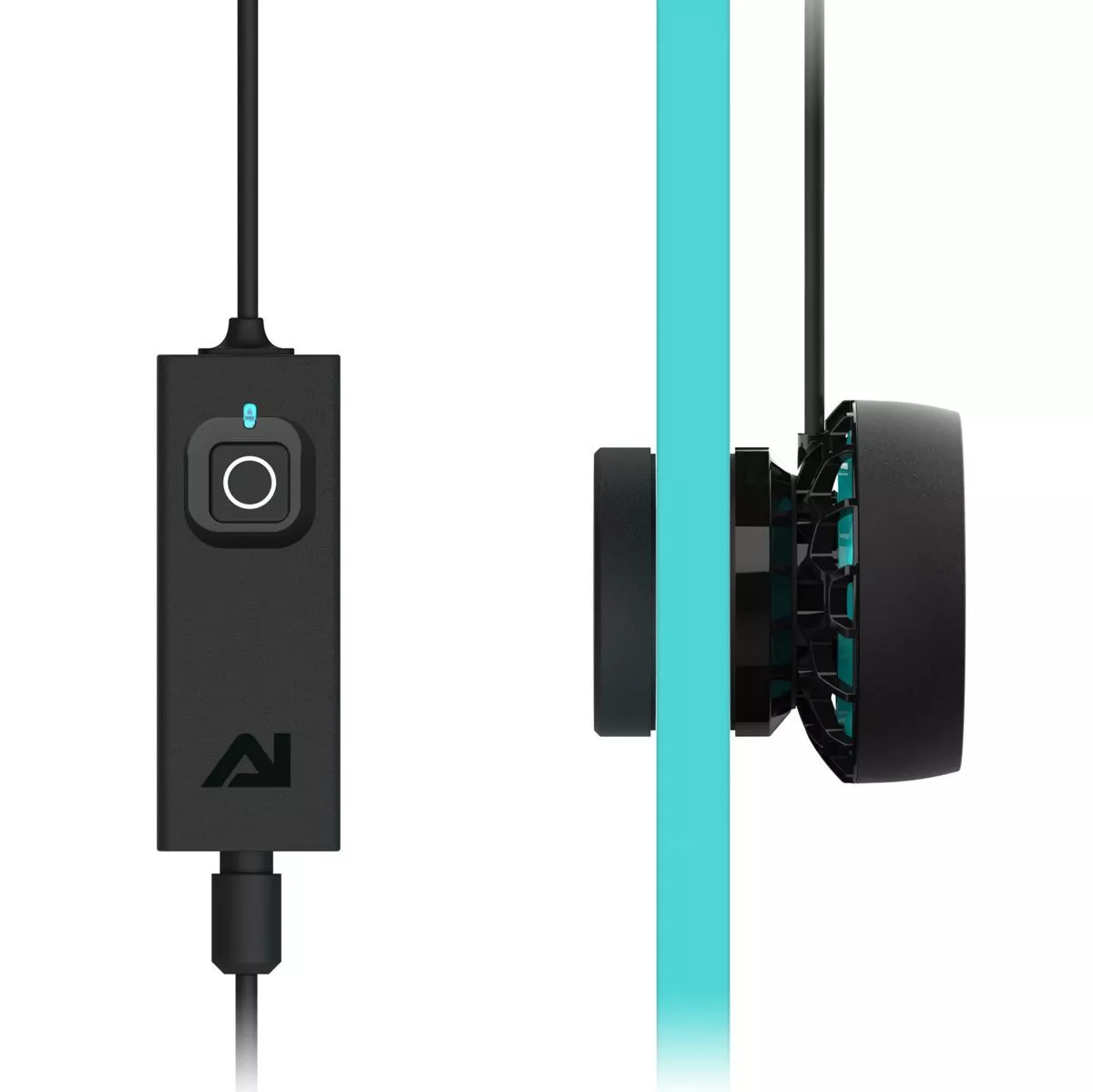 AI Nero 3 submersible pump attached to aquarium side glass with its magnetic mount and broad flow output.