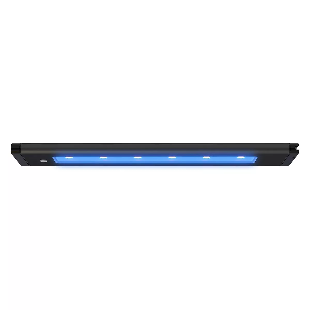 Aquaillumination Blade Smart LED Strip Coral Grow 12 inch lighting pictured with balanced white and blue LED color spectrum.