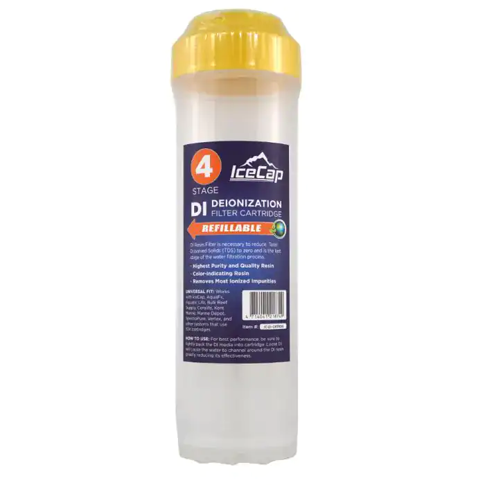 IceCap refillable DI cartridge for 10-inch RODI filter systems