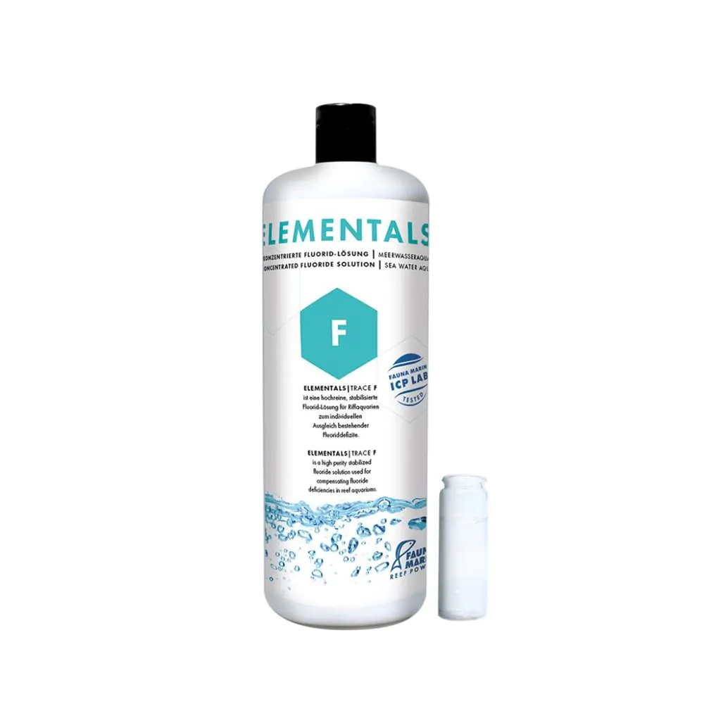 Fauna Marin Elementals F aquarium fluoride supplement for reef tank coral health