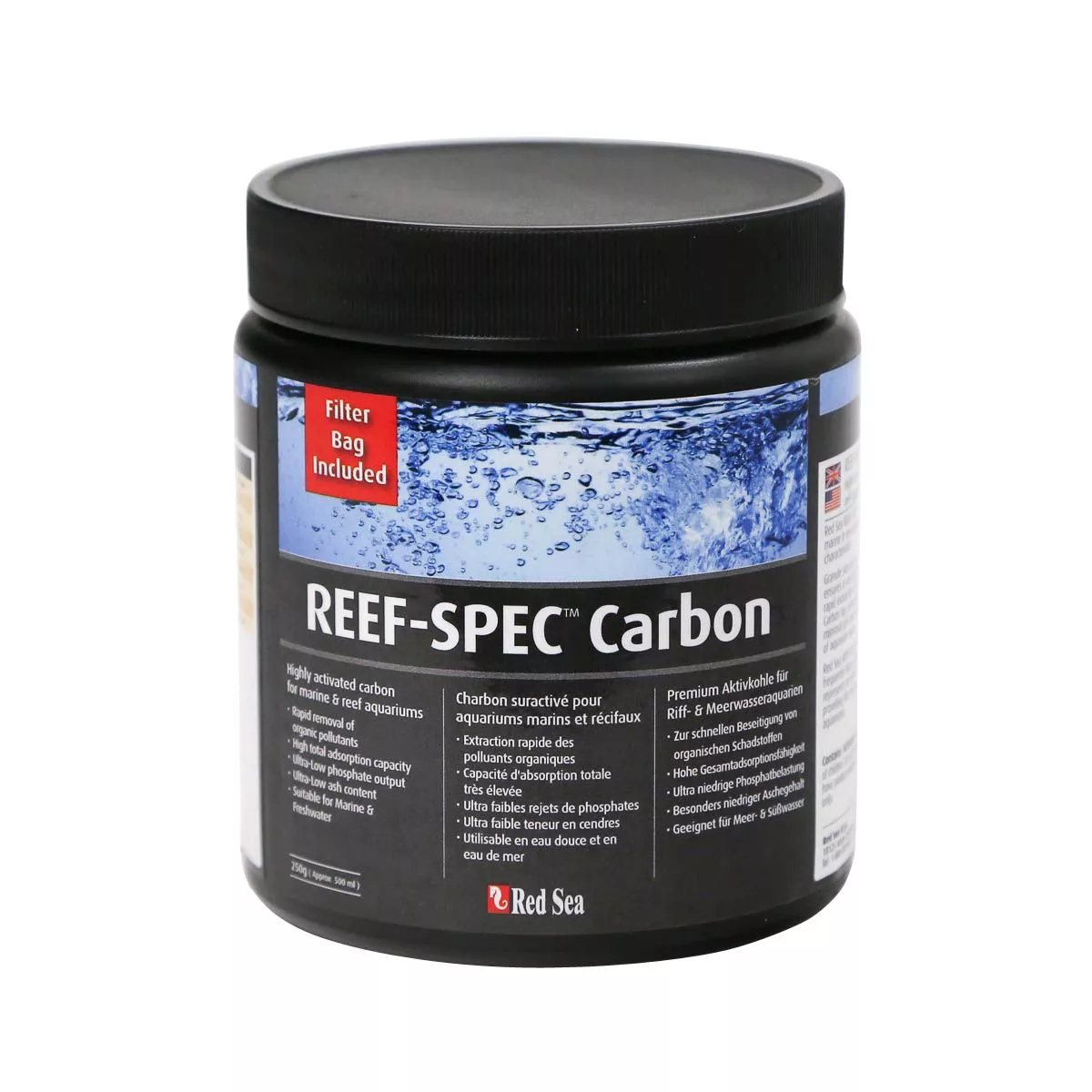 Reef-Spec Carbon 250G aquarium carbon filter media for marine and reef tank water clarity