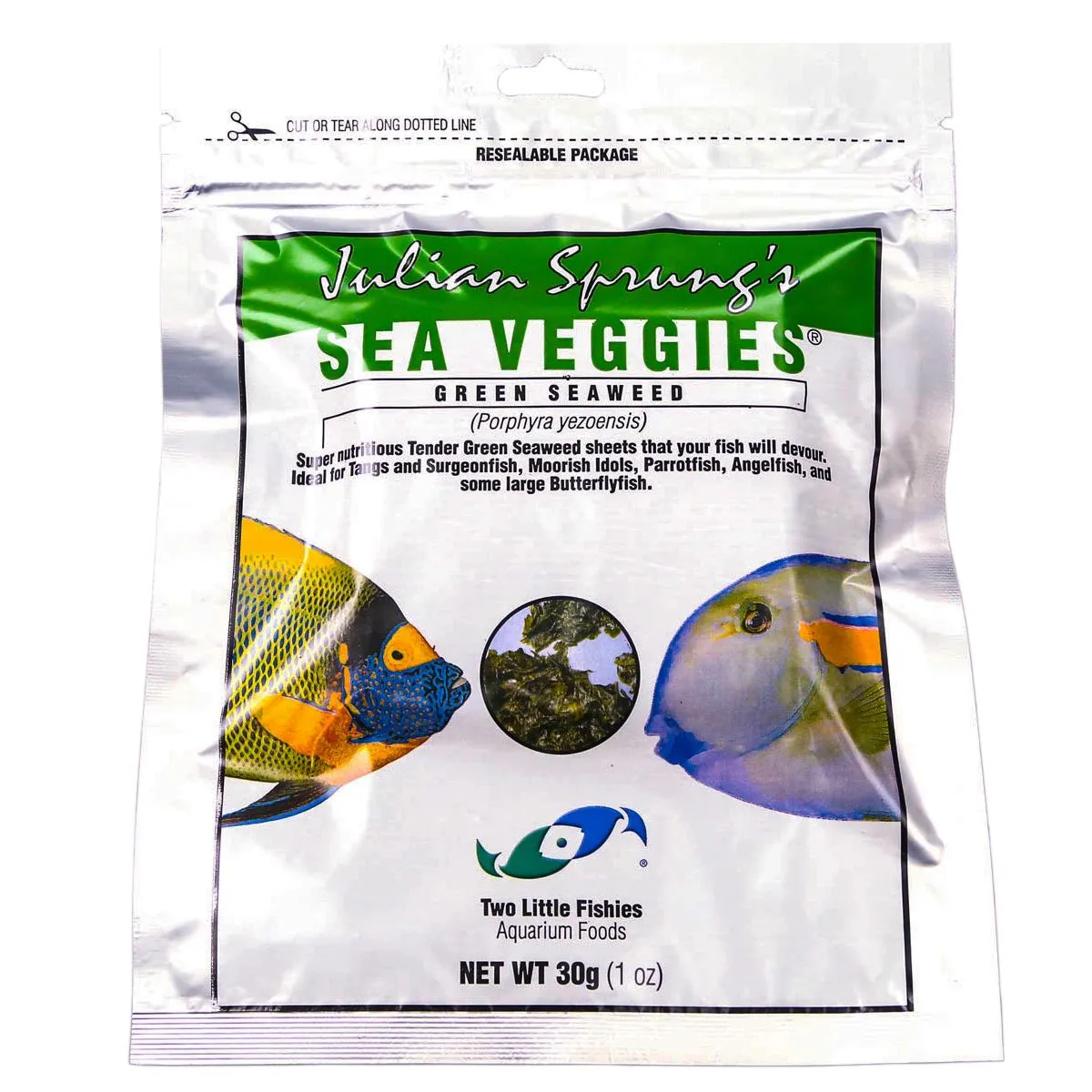 Two Little Fishies Green Sea Veggies Seaweed Sheets 30G