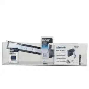 Lifegard Aquatics 6 Gallon Crystal Bookshelf Aquarium Kit rimless low iron glass LED slim HOB filter heater