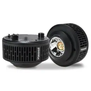 Compact Kessil A360X Refugium LED providing strong algae growth support and balanced aquarium illumination.