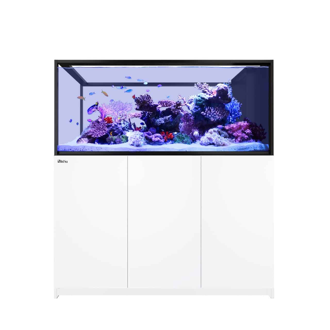 REEFER MAX Peninsula S-700 G3 White aquarium system by Red Sea with ReefLED G2 lighting and ReefMat filtration