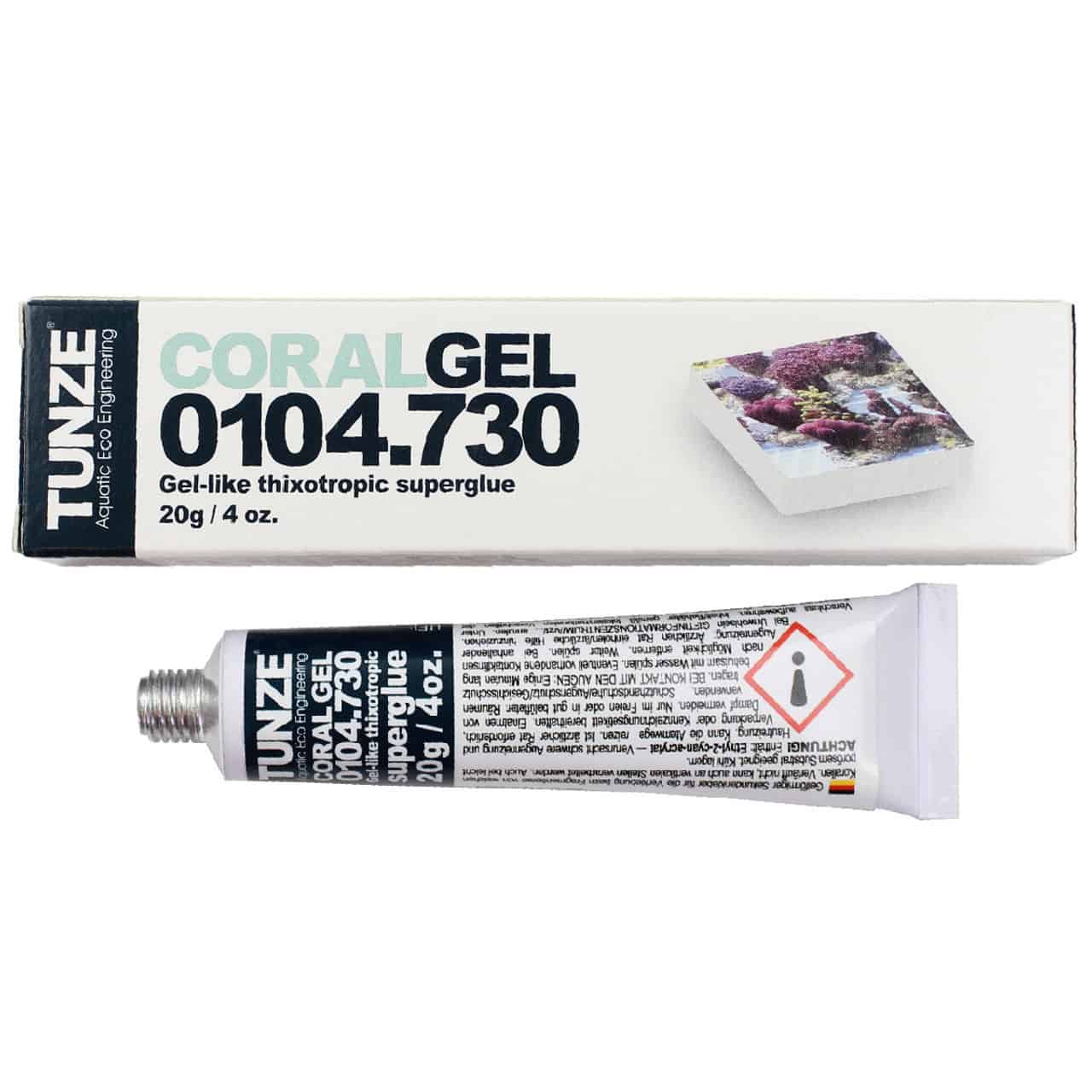 Tunze CoralGel 20g coral glue for reef aquascaping and coral frag mounting in saltwater aquariums