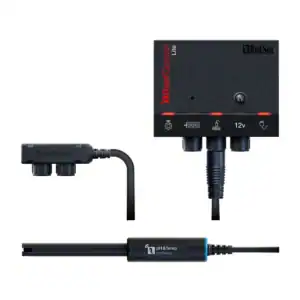 Red Sea ReefControl Lite Controller featuring a digital pH and temperature probe against a white backdrop.